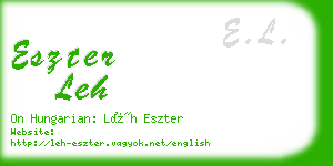 eszter leh business card